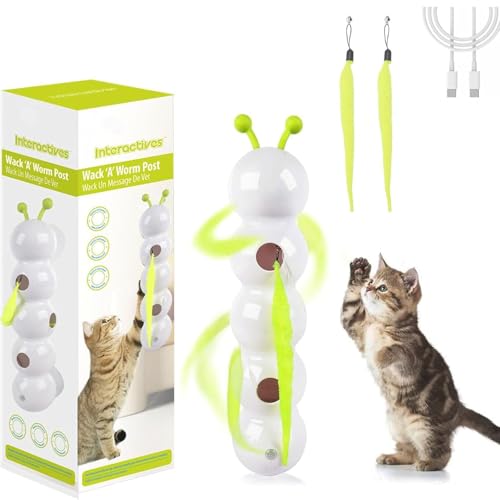CBDYWVR Whirlie Katzenspielzeug, Smart Sensor Katzenspielzeug mit Wurmdesign, Happy Luna Katzen Spielzeug mit Saugnapf, Wand & Fenster Montiert Katzenspielzeug für Indoor Katzen für Jagd, Springen CBDYWVR Whirlie Katzenspielzeug, Smart Sensor Katzenspielzeug mit Wurmdesign, Happy Luna Katzen Spielzeug mit Saugnapf, Wand & Fenster Montiert Katzenspielzeug für Indoor Katzen für Jagd, Springen von CBDYWVR