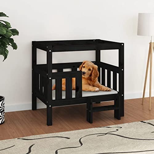 CBLDF Hundebett schwarz 75,5x63,5x70 cm Massivholz Kiefer CBLDF Hundebett schwarz 75,5x63,5x70 cm Massivholz Kiefer von CBLDF
