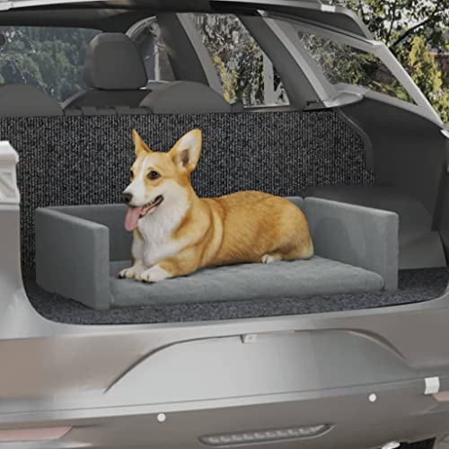 Hundekofferraum hellgrau 70x45 cm Leinenoptik Hundekofferraum hellgrau 70x45 cm Leinenoptik von CBLDF