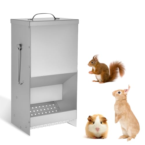Automatischer Futterspender für Kaninchen, für Käfige, 2,3 kg, großer Metall-Futterspender mit Deckel, verzinkter Stahl, für Kaninchen, Huhn, Meerschweinchen, Haustiere und andere Kleintiere Automatischer Futterspender für Kaninchen, für Käfige, 2,3 kg, großer Metall-Futterspender mit Deckel, verzinkter Stahl, für Kaninchen, Huhn, Meerschweinchen, Haustiere und andere Kleintiere von CCAENI