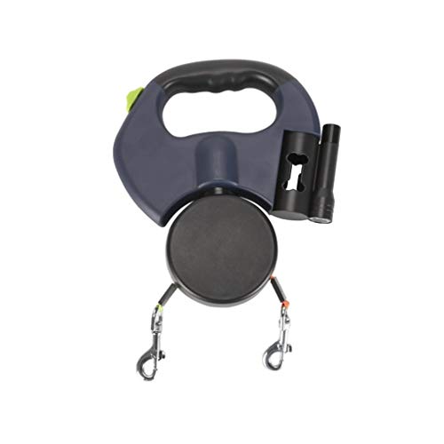 Retractable Dual Double Pet Leine Rope Zero Tangle Walk for Two Dog Walk The Dog Adjustable Pet Leash Pet Supplies einfach und bequem ( Color : B ) von DIAGRAM