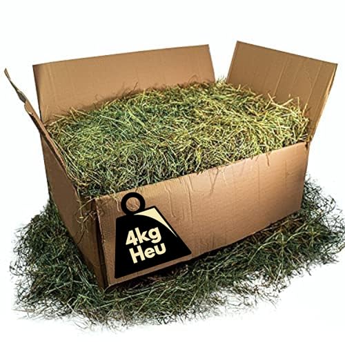 Heu für Kaninchen und Meerschweinchen (4kg) - Vegan, Wiesenheu als Einstreu und Futter für Hamster, Hasen und Nager - Kleintierheu getrocknet direkt vom Hof von CCK Germany