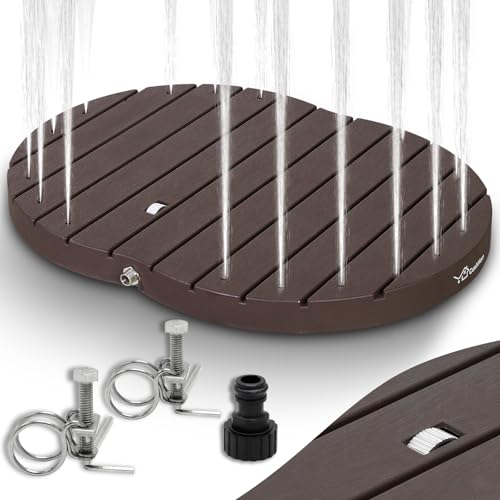 CCLIFE Gartendusche Aussendusche Bodendusche Outdoor, Außendusche Garten Dusche Mit Fußrad, Fontänenhöhe 4m, rutschfeste Wetterfest Braun, CushHom CCLIFE Gartendusche Aussendusche Bodendusche Outdoor, Außendusche Garten Dusche Mit Fußrad, Fontänenhöhe 4m, rutschfeste Wetterfest Braun, CushHom von CCLIFE
