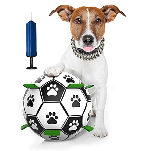 CCLKHY Hundespielzeug Ball, Interaktives Haustierspielzeug, Wasserspielzeug Schwimmender Ball, Hundefußball Intelligenzspielzeug, Hund Fußball für Mittelgroße und Kleine Hunde Haustiere von CCLKHY