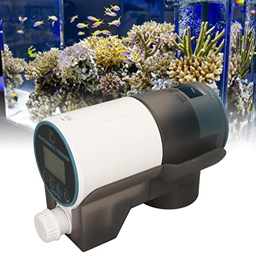 Automatischer Aquarium-Futterspender, Wasserdichter Fischfutterspender, Digitalanzeige mit GroßEm Bildschirm, 200-Ml-Futterbox, FüR Aquarium von CCYLEZ