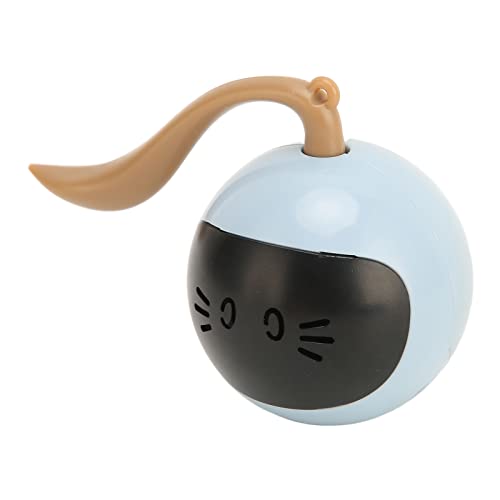 CCYLEZ Interaktiver Ball für Katzenspielzeug, Intelligentes Automatisches Rollendes Kätzchenspielzeug mit Touch-Steuerung, Wiederaufladbar über USB, Beweglicher Ball mit Buntem LED-Licht,(Blau) von CCYLEZ