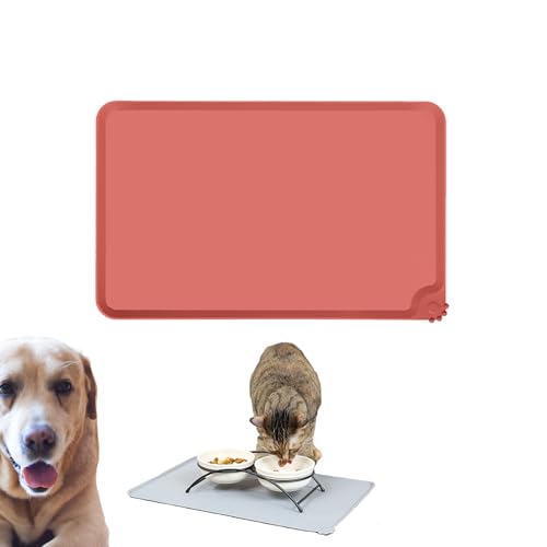 Ultra Durable Waterproof Non-Slip BPA Free Dishwasher Safe Silicone Pet Feeding Mat with Raised Edge, Spill-Proof Design for Secure Dining Anywhere, Large Silicone Pet Feeding Mat for Dogs and Cats von CDAPCX