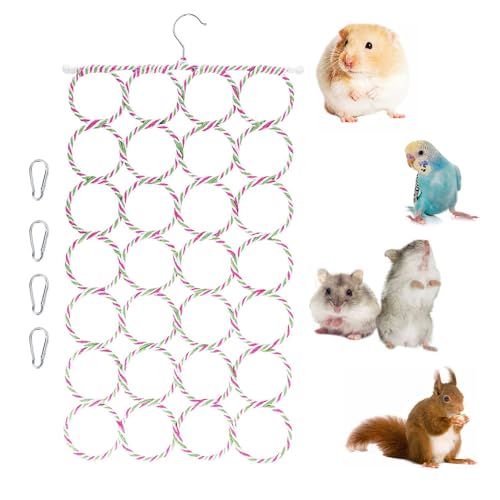 Rattenhängematte für Käfig, Seilnetz, Brücke, Vogelleiter, Sitzstange, Schaukel, Haustierleiter, Hamster, Kletterspielzeug, Ratten, Anreicherung, Spielzeug, Kleintieraktivität für Maus, Mäuse, Papagei Rattenhängematte für Käfig, Seilnetz, Brücke, Vogelleiter, Sitzstange, Schaukel, Haustierleiter, Hamster, Kletterspielzeug, Ratten, Anreicherung, Spielzeug, Kleintieraktivität für Maus, Mäuse, Papagei von CDFZJC