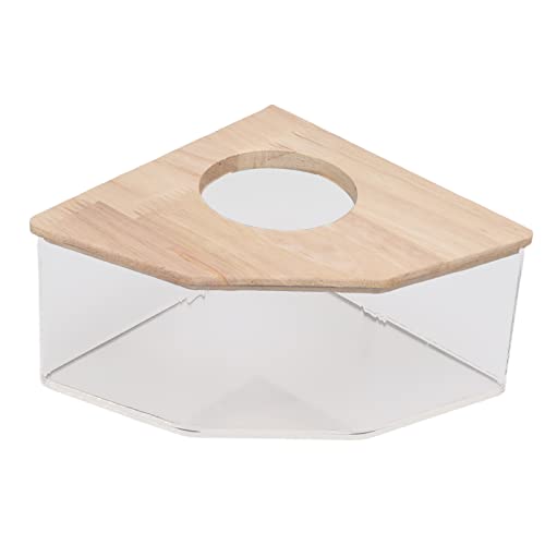 CDQL Hamster-Sandbad-Box – Transparentes Acryl-Hamster-Sandbad mit Holzabdeckung – Rechtwinkliges Fächerdesign, Platzsparend – Sandbad für Hamster und Kleine Tiere – Leicht zu Reinigen CDQL Hamster-Sandbad-Box – Transparentes Acryl-Hamster-Sandbad mit Holzabdeckung – Rechtwinkliges Fächerdesign, Platzsparend – Sandbad für Hamster und Kleine Tiere – Leicht zu Reinigen von CDQL