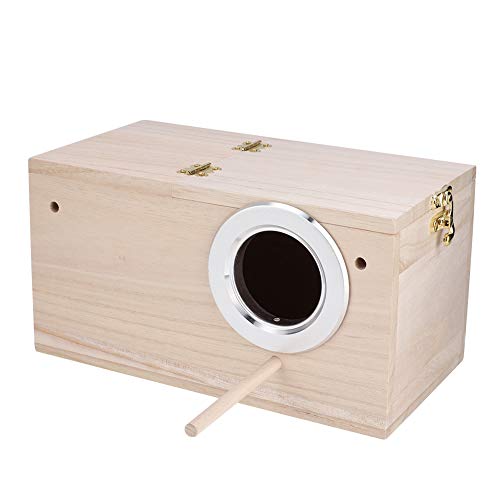 CDQL Vogelbrutkasten, Nistkasten für Sittiche, Brutkasten aus Holz mit Ständer, Design mit Offenem Deckel, Leicht zu Reinigen, Geeignet für Papageien, Sittiche, Nymphensittiche, CDQL Vogelbrutkasten, Nistkasten für Sittiche, Brutkasten aus Holz mit Ständer, Design mit Offenem Deckel, Leicht zu Reinigen, Geeignet für Papageien, Sittiche, Nymphensittiche, von CDQL