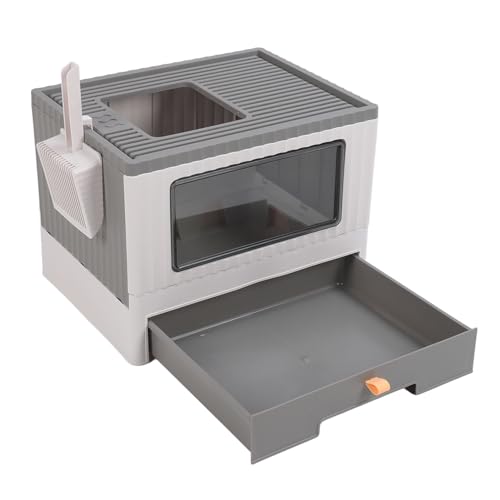 CDQL Geschlossene Katzentoilette – Faltbare PP-Katzentoilette mit Katzenstreuschaufel – Schubladentyp mit Zugang von Oben Verhindert Spritzer, Katzentoilettenbox für Ausgewachsene CDQL Geschlossene Katzentoilette – Faltbare PP-Katzentoilette mit Katzenstreuschaufel – Schubladentyp mit Zugang von Oben Verhindert Spritzer, Katzentoilettenbox für Ausgewachsene von CDQL
