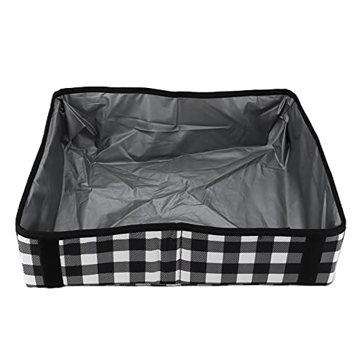 Zusammenklappbare Katzentoilette – 16,1 X 11,8 X 4,9 Zoll PVC, Auslaufsichere Reisetoilette für Katzen – wasserdichte, schwarz-weiß Karierte Katzentoilette für Reisen, Zusammenklappbare Katzentoilette – 16,1 X 11,8 X 4,9 Zoll PVC, Auslaufsichere Reisetoilette für Katzen – wasserdichte, schwarz-weiß Karierte Katzentoilette für Reisen, von CDQL