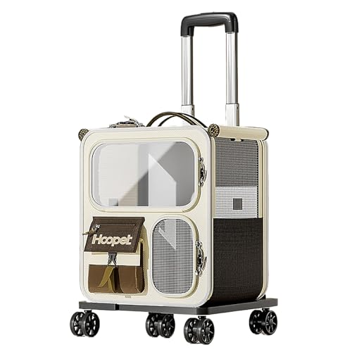 Tragbarer Katzentragerucksack – Große Haustier-Reisetasche mit atmungsaktivem Netzgewebe, abnehmbarem Trolley und Snacktaschen, ideal für kleine Hunde und Katzen, für Wanderungen und Ausflüge Tragbarer Katzentragerucksack – Große Haustier-Reisetasche mit atmungsaktivem Netzgewebe, abnehmbarem Trolley und Snacktaschen, ideal für kleine Hunde und Katzen, für Wanderungen und Ausflüge von CDULOKLB