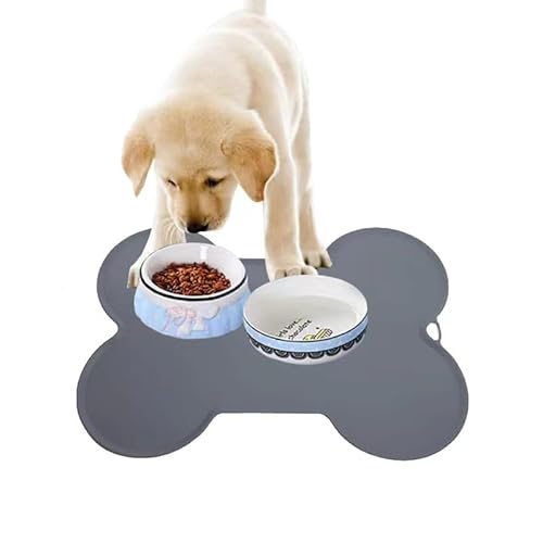 CEASELESLY Haustier futtermatte,WasserdichteSilikon-Futternapf-Matte,Hohen Lippen rutschfeste Katzen- und Hundefuttermatte,für Futternäpfe Wassernapf Futtermatte,leicht zu reinigendes, Grau CEASELESLY Haustier futtermatte,WasserdichteSilikon-Futternapf-Matte,Hohen Lippen rutschfeste Katzen- und Hundefuttermatte,für Futternäpfe Wassernapf Futtermatte,leicht zu reinigendes, Grau von CEASELESLY