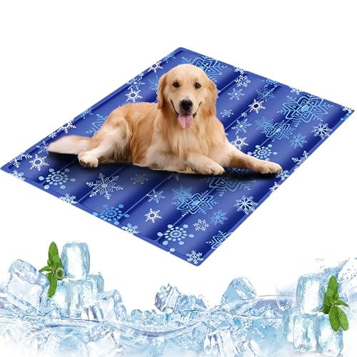 CEASELESLY Kühlmatte für Hunde und Katzen,Haustier-Kühlmatte,für Hunde Katze Haustier Eismatte Selbstkühlende,perfekt für heiße Sommertage(90x60cm),für Drinnen, Draußen und Auto von CEASELESLY