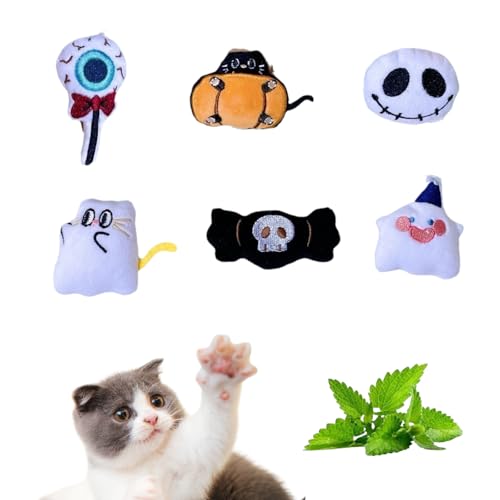 CECE PAW 6 Pack Katzenminze Spielzeug für Katzen, Katzenminze gefüllte Katze Zahnen Kauspielzeug, interaktives Kätzchen Kauen Beißen Spielzeug für Langeweile Linderung für Katzen- und Katzenliebhaber von CECE PAW