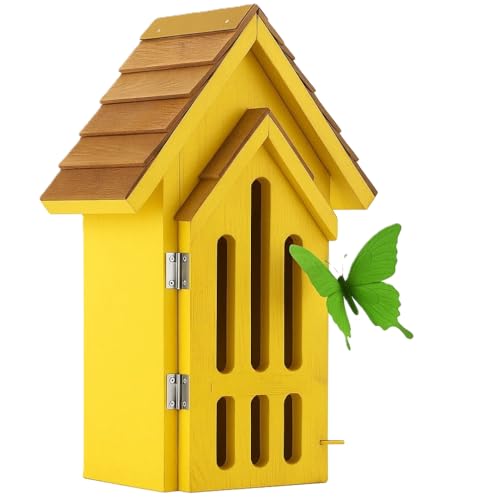 2025 Schindeldach, Schmetterlingshaus für den Außenbereich, Zedernholz, Bienenhaus für den Garten im Freien, offene Tür für einfache Reinigung, Erhaltung, lange Farbdeko. Unterschlupf Hotel mit Haken 2025 Schindeldach, Schmetterlingshaus für den Außenbereich, Zedernholz, Bienenhaus für den Garten im Freien, offene Tür für einfache Reinigung, Erhaltung, lange Farbdeko. Unterschlupf Hotel mit Haken von CEDAR ALPHA