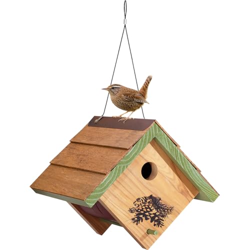Großes Vogelhaus aus Zedernholz für den Außenbereich, Bambusschindeln, Dach-Vogelhaus für kleine Vögel, wetterfest, Metallschutz, 3,4 cm dick, strapazierfähig, abnehmbar und leicht zu reinigen Großes Vogelhaus aus Zedernholz für den Außenbereich, Bambusschindeln, Dach-Vogelhaus für kleine Vögel, wetterfest, Metallschutz, 3,4 cm dick, strapazierfähig, abnehmbar und leicht zu reinigen von CEDAR ALPHA
