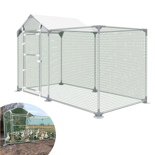 CEEDIR 2x1x1,4m Hühnerstall Freilaufgehege mit Schloss Freigehege Hühnerhaus Tiergehege mit Wasserdichtes PE-Gewebe & Feuerverzinkter Stahl Hasenauslauf für Kleintiere Hühne CEEDIR 2x1x1,4m Hühnerstall Freilaufgehege mit Schloss Freigehege Hühnerhaus Tiergehege mit Wasserdichtes PE-Gewebe & Feuerverzinkter Stahl Hasenauslauf für Kleintiere Hühne von CEEDIR