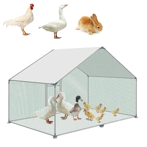CEEDIR 3x2x2m Hühnerstall Freilaufgehege mit Schloss Freigehege Hühnerhaus Tiergehege mit Wasserdichtes PE-Gewebe & Feuerverzinkter Stahl Hasenauslauf für Kleintiere Hühner, 6m² Lauffläche CEEDIR 3x2x2m Hühnerstall Freilaufgehege mit Schloss Freigehege Hühnerhaus Tiergehege mit Wasserdichtes PE-Gewebe & Feuerverzinkter Stahl Hasenauslauf für Kleintiere Hühner, 6m² Lauffläche von CEEDIR