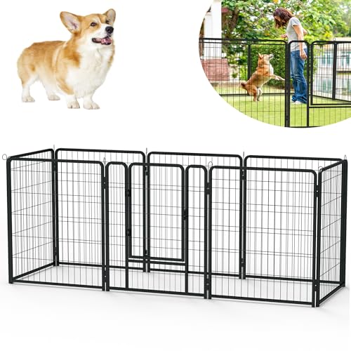 CEEDIR 8-Eck Freilaufgehege Welpenlaufstall Welpenauslauf 80 cm hoch Hundelaufstall Tierlaufstall Hunde Wetterfester Freigehege Faltbare für Hund Hundelaufstall mit Türen & Erdanker für Garten CEEDIR 8-Eck Freilaufgehege Welpenlaufstall Welpenauslauf 80 cm hoch Hundelaufstall Tierlaufstall Hunde Wetterfester Freigehege Faltbare für Hund Hundelaufstall mit Türen & Erdanker für Garten von CEEDIR