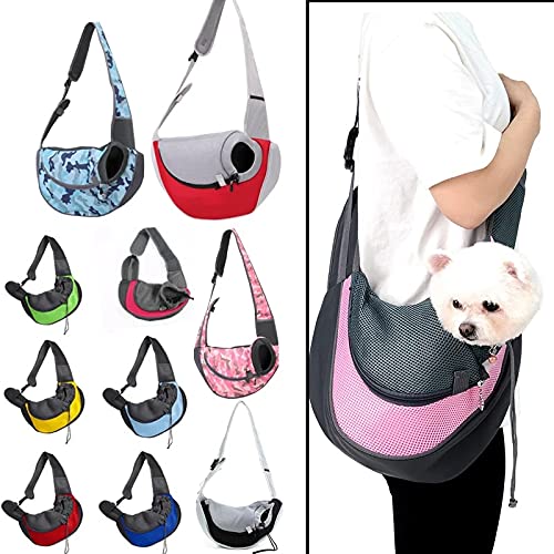 Tragetuch Hund,Hundetragetasche Atmungsaktive Haustier Hundeträger Outdoor Reise Handtasche Tasche Mesh Oxford Single Umhängetasche Sling Comfort Travel Umhängetasche (Color : Camouflage Blue, Size Tragetuch Hund,Hundetragetasche Atmungsaktive Haustier Hundeträger Outdoor Reise Handtasche Tasche Mesh Oxford Single Umhängetasche Sling Comfort Travel Umhängetasche (Color : Camouflage Blue, Size von CEFPOD