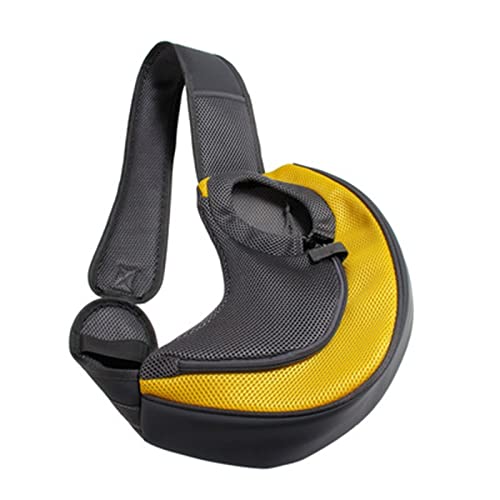 Tragetuch Hund,Hundetragetasche Hund Welpenträger Umhängetasche Outdoor Reise Kleine Hundeträger Beutel Oxford Mesh Atmungsaktiv Comfort Sling Handtasche Haustierenträger (Color : Yellow, Size : S) Tragetuch Hund,Hundetragetasche Hund Welpenträger Umhängetasche Outdoor Reise Kleine Hundeträger Beutel Oxford Mesh Atmungsaktiv Comfort Sling Handtasche Haustierenträger (Color : Yellow, Size : S) von CEFPOD
