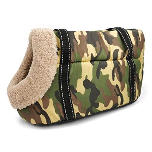 Tragetuch Hund,Hundetragetasche Outdoor Reise Haustier gemütlich schulterband Taschen landstil floral welpen Hund träger weich warm schlafendes hängendest für (Color : 1, Size : S) von CEFPOD