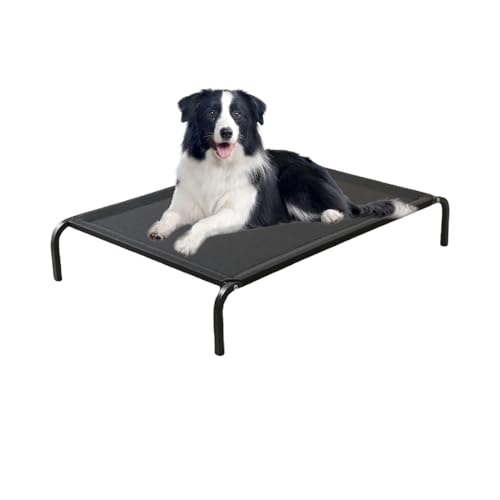 CEIEVER Hundeliege Outdoor, Hundebett Grosse Hunde mit Kühlender Wirkung Katzenbett Haustierbett Waschbar Dauerhaft Erhöhte Hundebett für draußen Camping (L-102X70X20CM) von CEIEVER