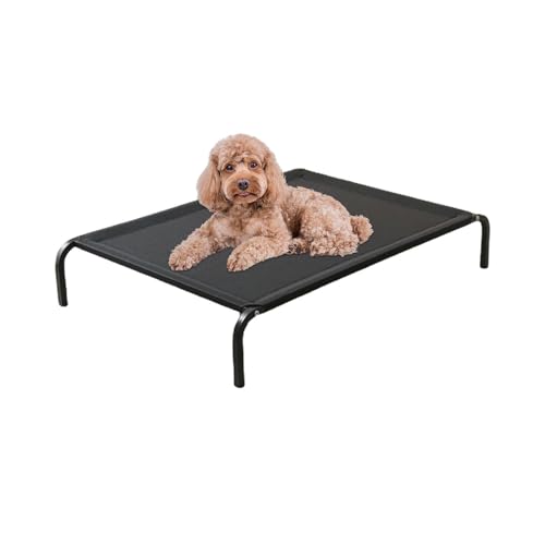 CEIEVER Hundeliege Outdoor, Hundebett Grosse Hunde mit Kühlender Wirkung Katzenbett Haustierbett Waschbar Dauerhaft Erhöhte Hundebett für draußen Camping (S-68X53X15CM) von CEIEVER