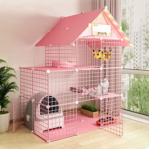 CENAP 3-stöckiger großer Katzenkäfig mit DREI Türen, Katzenhäuser für Hauskatzen, DIY-Katzenkäfig-Laufstall, Katzenkäfigträger, Katzennapf + Katzentoilette + Leiter + Katzennest + Hängematte, für CENAP 3-stöckiger großer Katzenkäfig mit DREI Türen, Katzenhäuser für Hauskatzen, DIY-Katzenkäfig-Laufstall, Katzenkäfigträger, Katzennapf + Katzentoilette + Leiter + Katzennest + Hängematte, für von CENAP