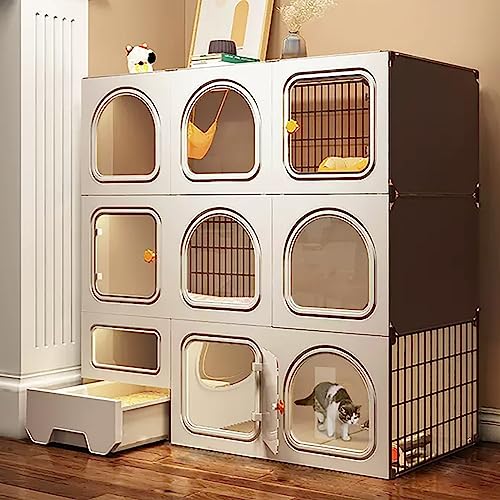 CENAP Große Katzenkäfige für den Innenbereich, DIY-Katzenlaufstall, abnehmbare Zwingerbox aus Metalldraht, Haustierkäfig, für 1–2 Katzen, Frettchen, kleine Tiere, Kätzchen, Eichhörnchen, Wohnmobil CENAP Große Katzenkäfige für den Innenbereich, DIY-Katzenlaufstall, abnehmbare Zwingerbox aus Metalldraht, Haustierkäfig, für 1–2 Katzen, Frettchen, kleine Tiere, Kätzchen, Eichhörnchen, Wohnmobil von CENAP
