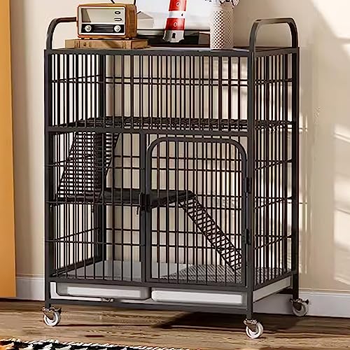 CENAP Großer Katzenkäfig, Haustierkäfig, Drahtkatzenkäfig, Laufstall, Katzenhütten für Hauskatzen, Boden mit Rollen, frei bewegliche Position, für 1–2 Katzen, Frettchen, Chinchilla, Kaninchen, Kle CENAP Großer Katzenkäfig, Haustierkäfig, Drahtkatzenkäfig, Laufstall, Katzenhütten für Hauskatzen, Boden mit Rollen, frei bewegliche Position, für 1–2 Katzen, Frettchen, Chinchilla, Kaninchen, Kle von CENAP