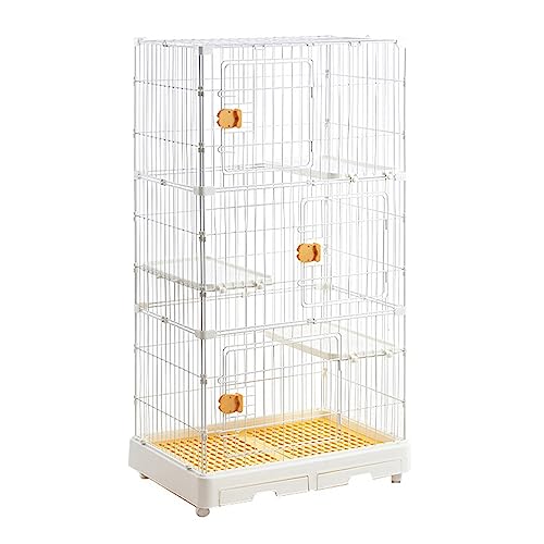 CENAP Großer Katzenkäfig, Katzenkäfig für den Innenbereich, Katzenlaufstall, für 1–2 Katzen, Frettchen, Chinchilla, Kaninchen, Welpen, Kleintiere, mit Katzentoilette und Streuschaufel, Metalldraht CENAP Großer Katzenkäfig, Katzenkäfig für den Innenbereich, Katzenlaufstall, für 1–2 Katzen, Frettchen, Chinchilla, Kaninchen, Welpen, Kleintiere, mit Katzentoilette und Streuschaufel, Metalldraht von CENAP