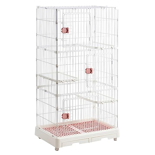 CENAP Großer Katzenkäfig, Katzenkäfig für den Innenbereich, Katzenlaufstall, für 1–2 Katzen, Frettchen, Chinchilla, Kaninchen, Welpen, kleine Tiere, mit Katzentoilette und Streuschaufel, Metalldra CENAP Großer Katzenkäfig, Katzenkäfig für den Innenbereich, Katzenlaufstall, für 1–2 Katzen, Frettchen, Chinchilla, Kaninchen, Welpen, kleine Tiere, mit Katzentoilette und Streuschaufel, Metalldra von CENAP