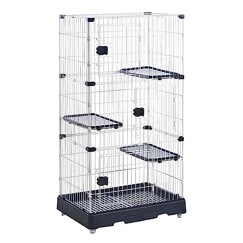 CENAP Großer Katzenkäfig, Katzenkäfig für den Innenbereich, Katzenlaufstall, für 1–2 Katzen, Frettchen, Chinchilla, Kaninchen, Welpen, kleine Tiere, mit Katzentoilette und Streuschaufel, Metalldra CENAP Großer Katzenkäfig, Katzenkäfig für den Innenbereich, Katzenlaufstall, für 1–2 Katzen, Frettchen, Chinchilla, Kaninchen, Welpen, kleine Tiere, mit Katzentoilette und Streuschaufel, Metalldra von CENAP