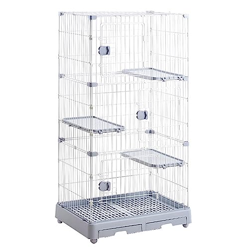 CENAP Großer Katzenkäfig, Katzenkäfig für den Innenbereich, Katzenlaufstall, für 1–2 Katzen, Frettchen, Chinchilla, Kaninchen, Welpen, kleine Tiere, mit Katzentoilette und Streuschaufel, Metalldra CENAP Großer Katzenkäfig, Katzenkäfig für den Innenbereich, Katzenlaufstall, für 1–2 Katzen, Frettchen, Chinchilla, Kaninchen, Welpen, kleine Tiere, mit Katzentoilette und Streuschaufel, Metalldra von CENAP