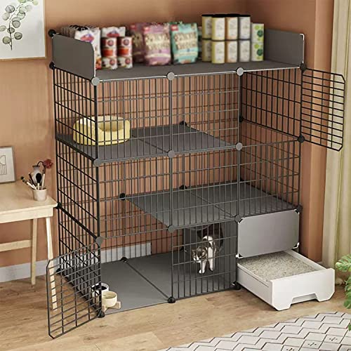 CENAP Großer Katzenkäfig, Katzenkäfig mit Katzentoilette, Katzenkäfige für Hauskatzen, Katzengehege, mit Katzenstreuschaufel + Katzennest + automatischem Aufbewahrungs-Katzennapf + Leiter, für 1-3 CENAP Großer Katzenkäfig, Katzenkäfig mit Katzentoilette, Katzenkäfige für Hauskatzen, Katzengehege, mit Katzenstreuschaufel + Katzennest + automatischem Aufbewahrungs-Katzennapf + Leiter, für 1-3 von CENAP