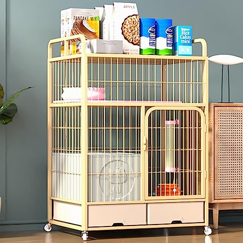CENAP Großer Katzenkäfig, für den Innenbereich, Katzenkäfig auf Rollen, freistehende Katzentoilette, 2 Schubladen unten, Stauraum Oben, großer Auslaufplatz, ideal für 1–23 kleine Katzen (Farbe: Ge CENAP Großer Katzenkäfig, für den Innenbereich, Katzenkäfig auf Rollen, freistehende Katzentoilette, 2 Schubladen unten, Stauraum Oben, großer Auslaufplatz, ideal für 1–23 kleine Katzen (Farbe: Ge von CENAP