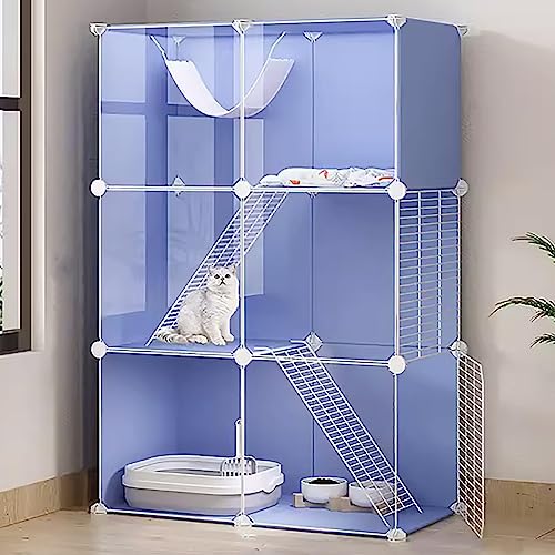 CENAP Großer Katzenkäfig für den Innenbereich, Katzenlaufstall, mit Katzenleiter, Katzenhängematte, Zwingerbox aus Metalldraht, für 1–2 Katzen, Frettchen, Chinchilla, Kaninchen, Kleintiere, Kätzch CENAP Großer Katzenkäfig für den Innenbereich, Katzenlaufstall, mit Katzenleiter, Katzenhängematte, Zwingerbox aus Metalldraht, für 1–2 Katzen, Frettchen, Chinchilla, Kaninchen, Kleintiere, Kätzch von CENAP