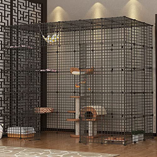 CENAP Großer Katzenkäfig für den Innenbereich, Kleintierkäfig, Frettchenkäfig, großer Chinchillakäfig, mit Katzentoilette und Katzentoilette, DIY-Laufstall abnehmbar, für 1–3 Katzen, für drinnen/d CENAP Großer Katzenkäfig für den Innenbereich, Kleintierkäfig, Frettchenkäfig, großer Chinchillakäfig, mit Katzentoilette und Katzentoilette, DIY-Laufstall abnehmbar, für 1–3 Katzen, für drinnen/d von CENAP