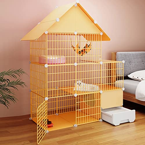 CENAP Katzengehege mit Katzentoilette, mit Katzenleiter und Katzenhängematte, Bewegungsraum für 1–2 Katzen, Haustierkäfige für den Innenbereich für Katzen, Hasen, Chinchillas, Abnehmbarer 2-stöcki CENAP Katzengehege mit Katzentoilette, mit Katzenleiter und Katzenhängematte, Bewegungsraum für 1–2 Katzen, Haustierkäfige für den Innenbereich für Katzen, Hasen, Chinchillas, Abnehmbarer 2-stöcki von CENAP