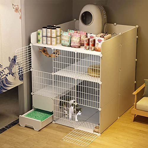 CENAP Katzenkäfig, groß, für den Innenbereich, mit Katzentoilette, Metall-Kleintierkäfig, DIY-Design, Katzenkäfig, Laufstall, Katzenvilla, Haustierheim, Kleintierhaus, obere Aufbewahrung, bietet P CENAP Katzenkäfig, groß, für den Innenbereich, mit Katzentoilette, Metall-Kleintierkäfig, DIY-Design, Katzenkäfig, Laufstall, Katzenvilla, Haustierheim, Kleintierhaus, obere Aufbewahrung, bietet P von CENAP