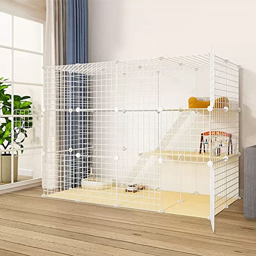 CENAP Katzenkäfig, groß, zum Selbermachen, für den Innenbereich, Katzenlaufstall für kleine Tiere, Gitterkäfig aus Metalldraht, Katzenkäfig, Katzenschrank, mit Katzennest + Katzenhängematte + Futt CENAP Katzenkäfig, groß, zum Selbermachen, für den Innenbereich, Katzenlaufstall für kleine Tiere, Gitterkäfig aus Metalldraht, Katzenkäfig, Katzenschrank, mit Katzennest + Katzenhängematte + Futt von CENAP