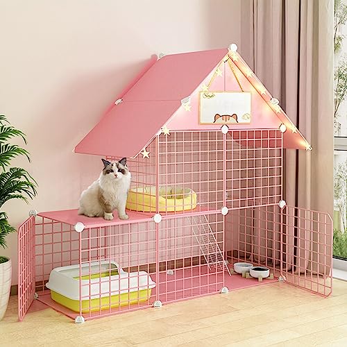 CENAP Katzenkäfig für den Innenbereich, abnehmbare Metalldraht-Zwingerkiste, DIY-Katzenkäfige für Hauskatzen, zusammengebaute Katzengehege für 1-2 Katzen, Katzenlaufstall für Hauskatzen (Farbe: Ro CENAP Katzenkäfig für den Innenbereich, abnehmbare Metalldraht-Zwingerkiste, DIY-Katzenkäfige für Hauskatzen, zusammengebaute Katzengehege für 1-2 Katzen, Katzenlaufstall für Hauskatzen (Farbe: Ro von CENAP