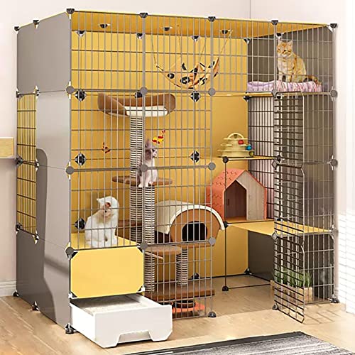 CENAP Katzenkäfig für den Innenbereich, zusammenklappbarer Metallkäfig für Katzen, Kätzchen, Frettchen, Hundekäfig, mit Katzenleiter und Katzentoilette, für kleine Tiere, Welpen, Kätzchen und Kani CENAP Katzenkäfig für den Innenbereich, zusammenklappbarer Metallkäfig für Katzen, Kätzchen, Frettchen, Hundekäfig, mit Katzenleiter und Katzentoilette, für kleine Tiere, Welpen, Kätzchen und Kani von CENAP