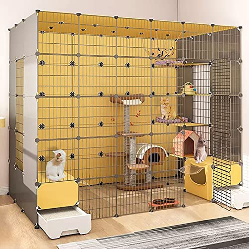 CENAP Katzenkäfig für den Innenbereich, zusammenklappbarer Metallkäfig für Katzen, Kätzchen, Frettchen, Hundekäfig, mit Katzenleiter und Katzentoilette, für kleine Tiere, Welpen, Kätzchen und Kani CENAP Katzenkäfig für den Innenbereich, zusammenklappbarer Metallkäfig für Katzen, Kätzchen, Frettchen, Hundekäfig, mit Katzenleiter und Katzentoilette, für kleine Tiere, Welpen, Kätzchen und Kani von CENAP
