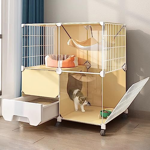 CENAP Katzenkäfige für den Innenbereich, groß, mit Katzentoilette, transparente Panorama-Katzenkäfige für den Außenbereich mit Riemenscheiben-Design, DIY-Haustierheim für den Innenbereich, großer CENAP Katzenkäfige für den Innenbereich, groß, mit Katzentoilette, transparente Panorama-Katzenkäfige für den Außenbereich mit Riemenscheiben-Design, DIY-Haustierheim für den Innenbereich, großer von CENAP