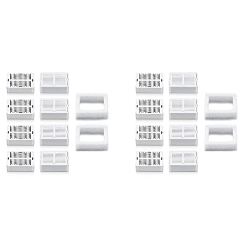 CENMEN 20 Stück Wasserbrunnen-Ersatzfilter, für Keramik-Trinkbrunnen aus Edelstahl, Haustier-Wasserbrunnen von CENMEN