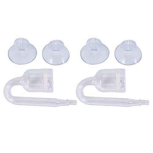 CENMEN 2X Aquarium Aquarium CO2 Diffusor Kohlendioxid Reaktor mit Keramikscheibe + 4 SaugnäPfe von CENMEN